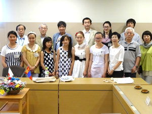「モンゴル中央県児童・生徒日本語体験事業」訪問団と交流しました。