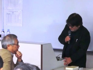 図１）浅川教授のミニ講演と篠田氏